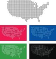 Verenigde Staten van Amerika Verenigde staten van Amerika kaart punt patroon vector