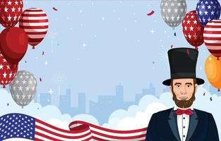 Abraham Lincoln dag achtergrond vector
