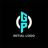 gp cirkel monogram logo vector