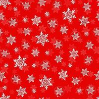 vector Kerstmis en Nieuwjaar naadloze patroon met sneeuwvlokken. rode naadloze patroon.