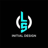 ls cirkel monogram logo vector