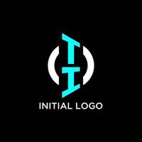 ti cirkel monogram logo vector