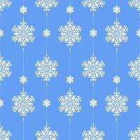 naadloze winter patroon met witte sneeuwvlokken op blauw.