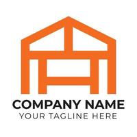 creatief zakelijke abstract bedrijf h huis logo ontwerp sjabloon vrij vector