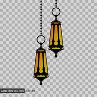 silhouet illustratie van een Islamitisch lantaarn. kan worden gebruikt naar ontwerp kaarten, web, enz. Ramadan ontwerp, eid al-fitr en eid al-adha. vector