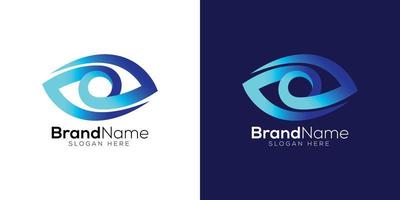 modern modieus oog visie icoon logo ontwerp sjabloon vector