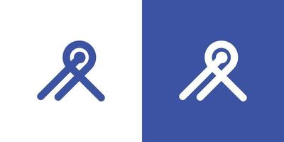 professioneel brief een pin logo ontwerp sjabloon Aan wit en blauw achtergrond vector