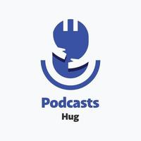 podcasts knuffel logo vector