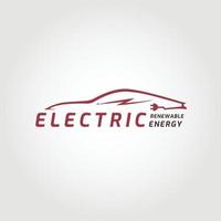 elektrisch auto logo. creatief elektrisch auto concept vector illustratie ontwerp