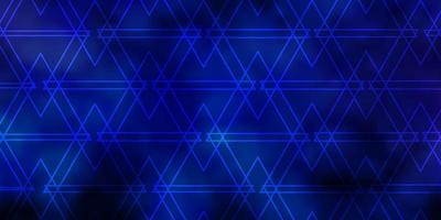 donkerroze, blauwe vectorachtergrond met lijnen, driehoeken. vector