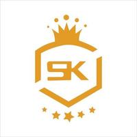 sk bedrijf logo tamplate vector