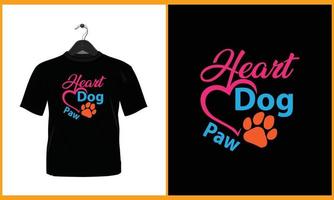 hart hond poot - typografie vector t overhemd ontwerp