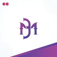 md dm muziek- band gitarist band brief logo sjabloon in modern creatief minimaal stijl vector ontwerp