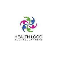 abstract mensen logo ontwerpplezier mensengezond mensensportgemeenschap mensen symbool vector illustratie