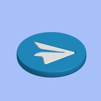telegram icoon 3d vector
