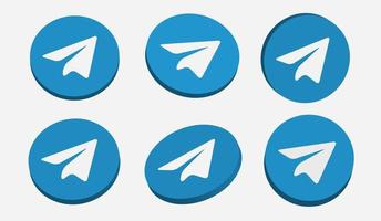 telegram icoon verzameling 3d vector