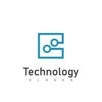 technologie logo sjabloon vectorillustratie vector