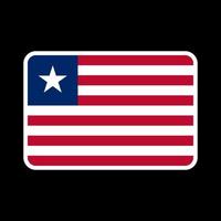 vlag van liberia, officiële kleuren en verhoudingen. vectorillustratie. vector