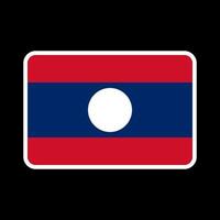 vlag van laos, officiële kleuren en verhoudingen. vectorillustratie. vector