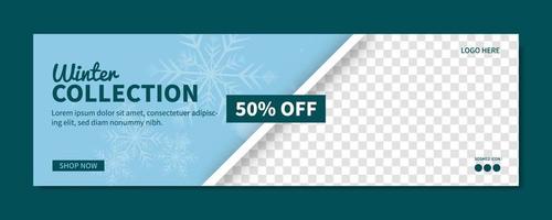 creatieve winter verkoop banner concept sjabloonontwerp. cover banner, flyer, webpromotievector vector