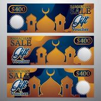 Ramadhan verkoop cadeaubon vector