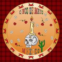 illustratieontwerp van het Mexicaanse thema van cinco de mayo-viering vector
