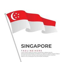 sjabloon vector Singapore vlag modern ontwerp