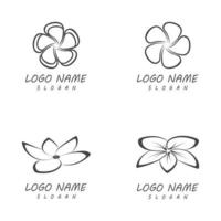 schoonheid plumeria pictogram bloemen ontwerp illustratie sjabloon vector