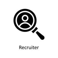 recruiter vector solide pictogrammen. gemakkelijk voorraad illustratie voorraad