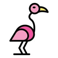 dieren in het wild flamingo icoon vector vlak