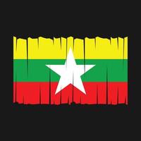 vlag van myanmar vector