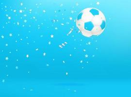 voetbal met confetti. vector