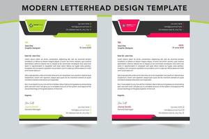 zakelijke modern bedrijf briefhoofd ontwerp sjabloon, 2 kleur variatie, bedrijf briefhoofd ontwerp sjabloon vector