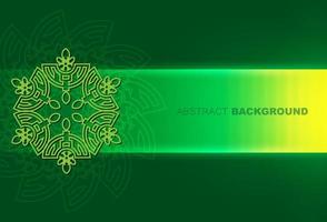 achtergrond met groen licht mandala's, ronde Indisch patroon, moslim patroon vector