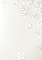 witte wintervakantie wenskaart met sneeuwvlokken vector