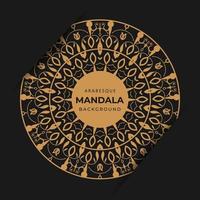 mandala achtergrond met bloemen ornament patroon. gouden luxe mandala ontwerp. vector mandala sjabloon voor decoratie uitnodiging, kaarten, bruiloft, logo's, omslag, brochure, folder, spandoek.