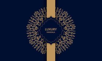 luxe sier- mandala achtergrond speciaal ontwerp in glimmend gouden kleur, bruiloft uitnodiging kaart ontwerp met gouden mandala en abstract patroon vector