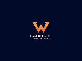 w modern brief logo vector