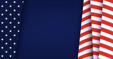 Verenigde Staten van Amerika vlag ontwerp Aan blauw achtergrond met kopiëren ruimte. vector