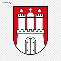 embleem van Hamburg vector