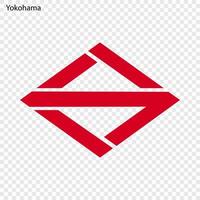 embleem stad van Japan vector