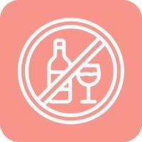 geen alcohol vector pictogram ontwerp illustratie