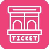 ticket venster vector pictogram ontwerp illustratie