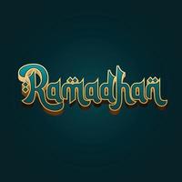 Ramadan modern tekst effect vector