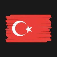turkije vlag borstel vector
