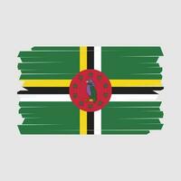 Dominica vlag borstel vector