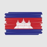 Cambodja vlag borstel vector