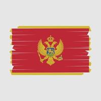 montenegro vlag borstel vector