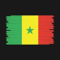 senegal vlagborstel vector