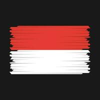 Indonesië vlag borstel vector